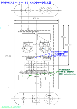 TAKACHI MXA3-11-16S CAD layout drawing