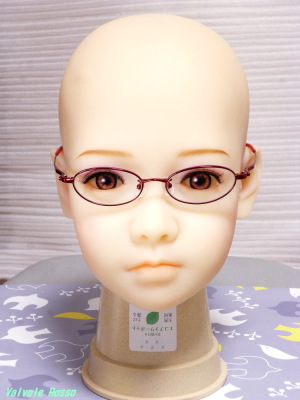 AXB Doll #50 Head Glasses 【キッズ用メガネ】 度なし メタルフレーム オーバル型 赤色 3,980円 (税込) 送料550円